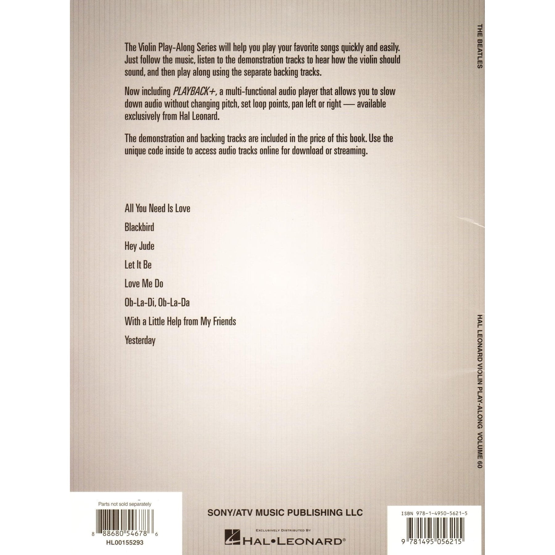 The Beatles - Violin Play-Along Vol. 60 - for Violin with Audio Accompaniment - Hal Leonard