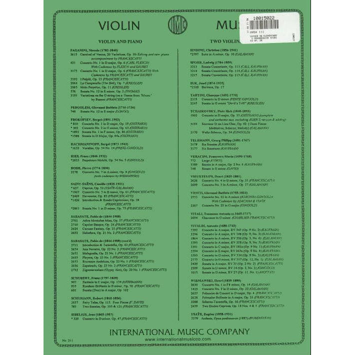 Kayser, Heinrich Ernst - 36 Elementary and Progressive Studies, Op 20 (Complete) - Violin - edited by Gingold - International Music Co