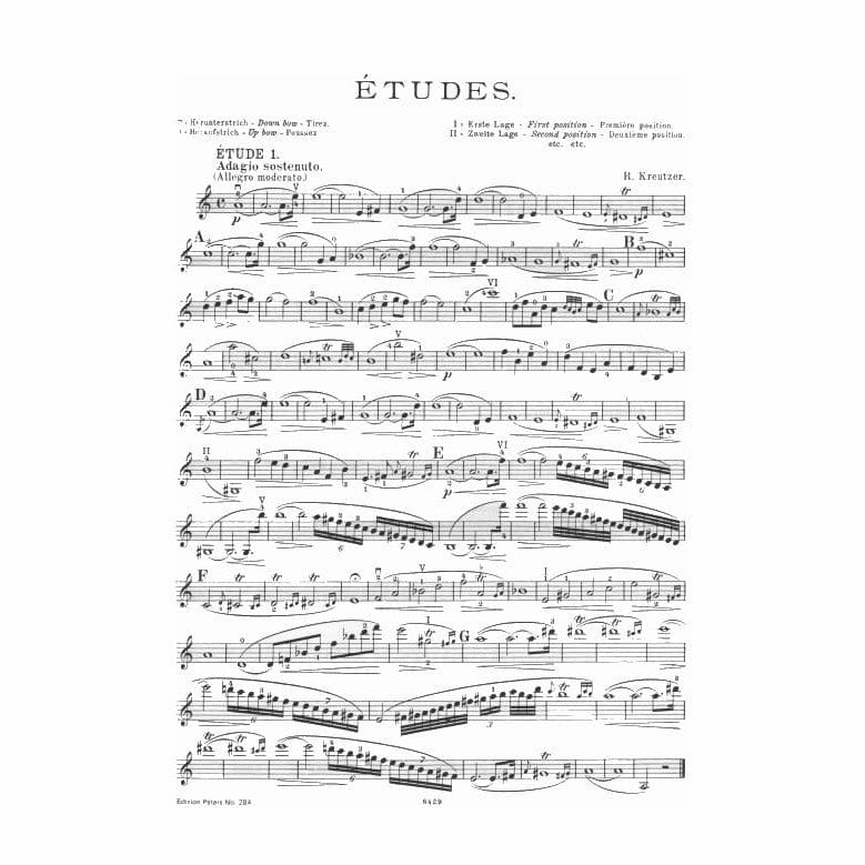 Kreutzer, Rodolphe - 42 Studies - Violin - edited by Herrmann - Peters Edition