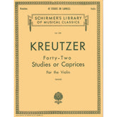 Kreutzer, Rodolphe - 42 Studies or Caprices - Violin solo - edited by Edmund Singer - G Schirmer Edition