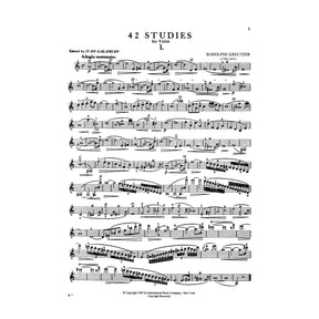 Kreutzer, Rodolphe - 42 Studies - Violin solo - edited by Ivan Galamian - International Music Co