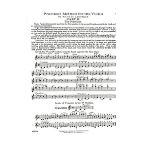 Laoureux, Nicolas - Practical Method for Violin, Part 2 - Violin solo - G Schirmer Edition