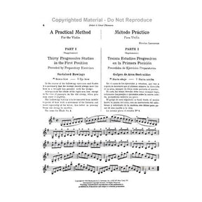 Laoureux, Nicolas - Practical Method Violin, Part 1 (Supplement) - Violin - G Schirmer Edition