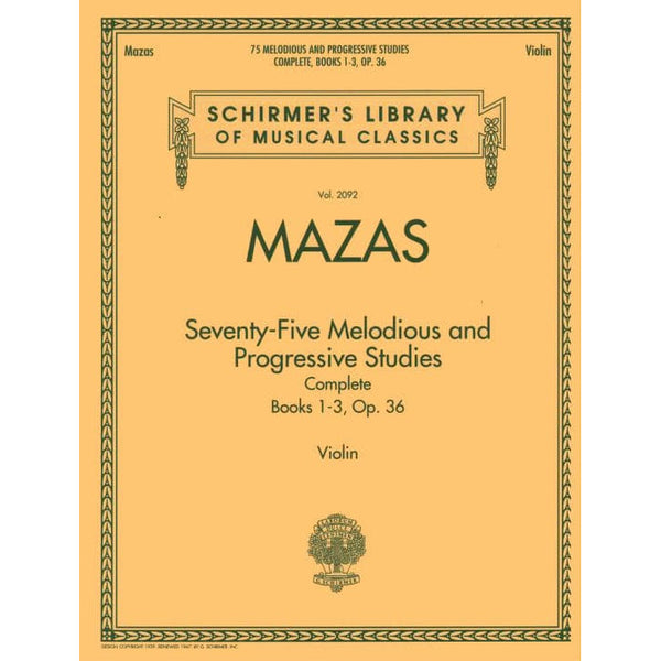 Mazas, JF - 75 Melodious and Progressive Etudes, Op 36 (Complete) - Vi