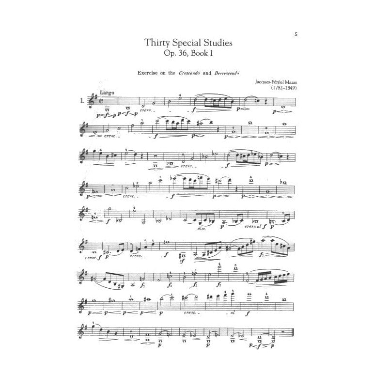 Mazas, JF - 75 Melodious and Progressive Etudes, Op 36 (Complete) - Violin - edited by Hermann - Schirmer