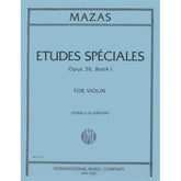 Mazas, JF - Etudes Speciales, Op 36 Book 1 - Violin - edited by Galamian - International Music Company
