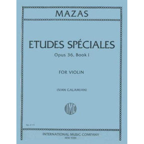 Mazas, JF - Etudes Speciales, Op 36 Book 1 - Violin - edited by Galamian - International Music Company