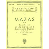 Mazas, JF - 75 Melodious and Progressive Etudes, Op 36 Book 2 - Violin - edited by Hermann - Schirmer