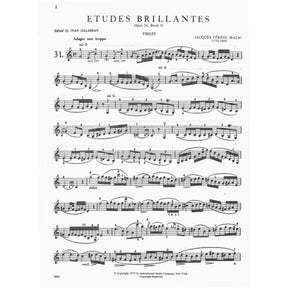 Mazas, JF - Etudes Brillantes, Op 36 Book 2 - Violin - edited by Galamian - International Music Company