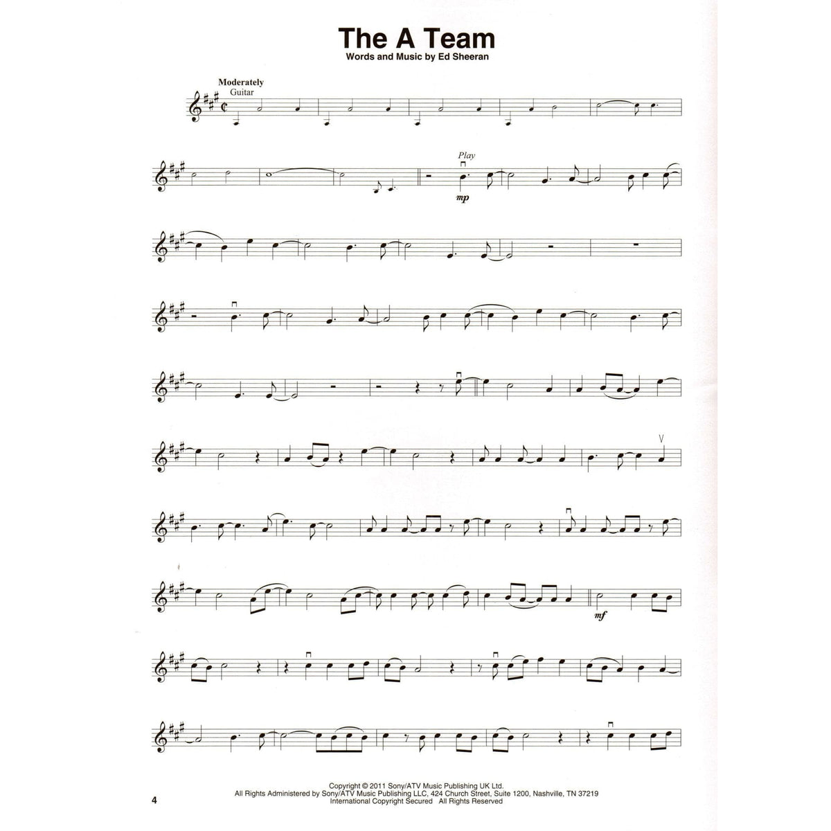 Ed Sheeran - Violin Play-Along, Vol 75 - Violin with Audio Play-Along - Hal Leonard