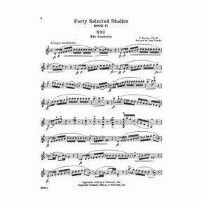 Mazas, JF - 40 Selected Studies, Op 36 Book 2 - Violin - edited by Franko - Schirmer