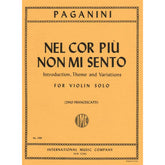 Paganini, Niccolo - Introduction and Variations on "Nel Cor Piu Non Mi Sento," Op 38 - Solo Violin - edited by Zino Francescatti - International Music Company