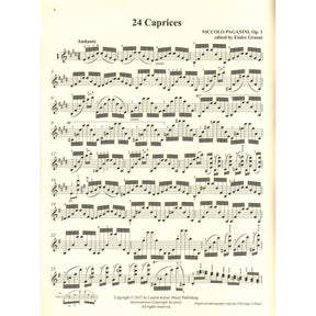 Paganini, Nicolo - 24 Caprices, Op. 1 - URTEXT Edition by Endre Granat - Keiser Publications - Heifetz Collection