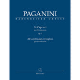Paganini, Niccolo - 24 Caprices for Solo Violin - edited by Daniela Macchione - Barenreiter URTEXT