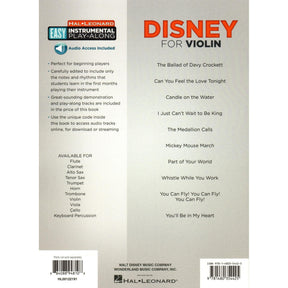 Disney - Instrumental Play-Along - for Violin with Online Audio - Hal Leonard