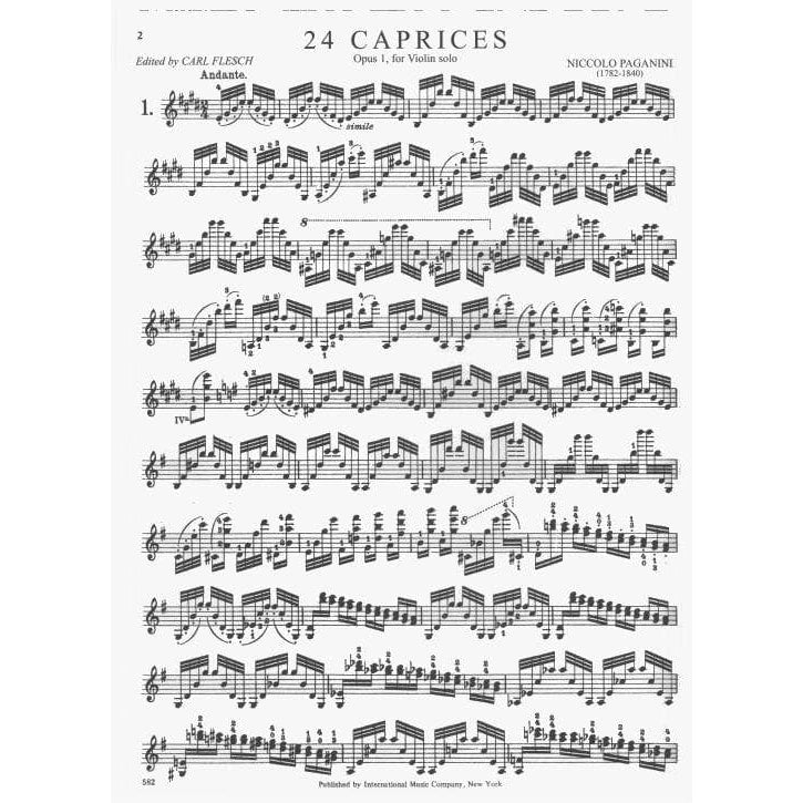 Paganini, Niccolo - 24 Caprices for Violin, Op 1 - Solo Violin - edited by Carl Flesch - International Music Company