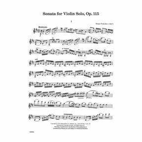 Prokofiev, Sergey - Sonata for Solo Violin, Op 115 - Schirmer