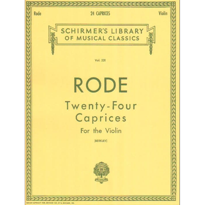 Rode, Pierre - 24 Caprices for the Violin - G Schirmer