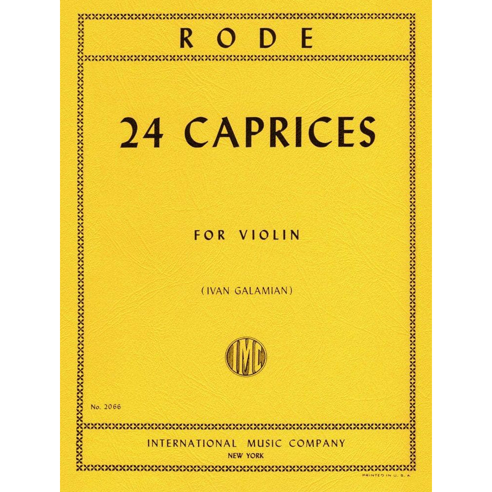 Rode, Pierre - 24 Caprices for Violin - edited by Ivan Galamian - International Music Company
