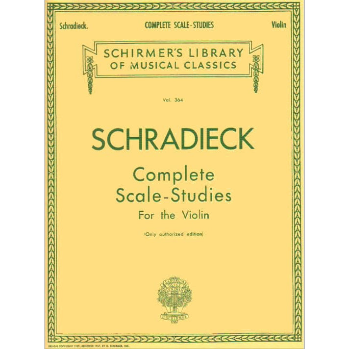 Schradieck, Henry - Scale Studies for the Violin - G Schirmer