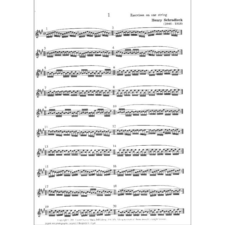 Schradieck, Henry - School of Violin Technique, Book 1 - edited by Jaroslav Foltyn - Lauren Keiser Music Publishing