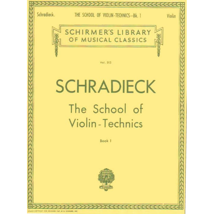 Schradieck - School of Violin Technics, Book 1 - G Schirmer