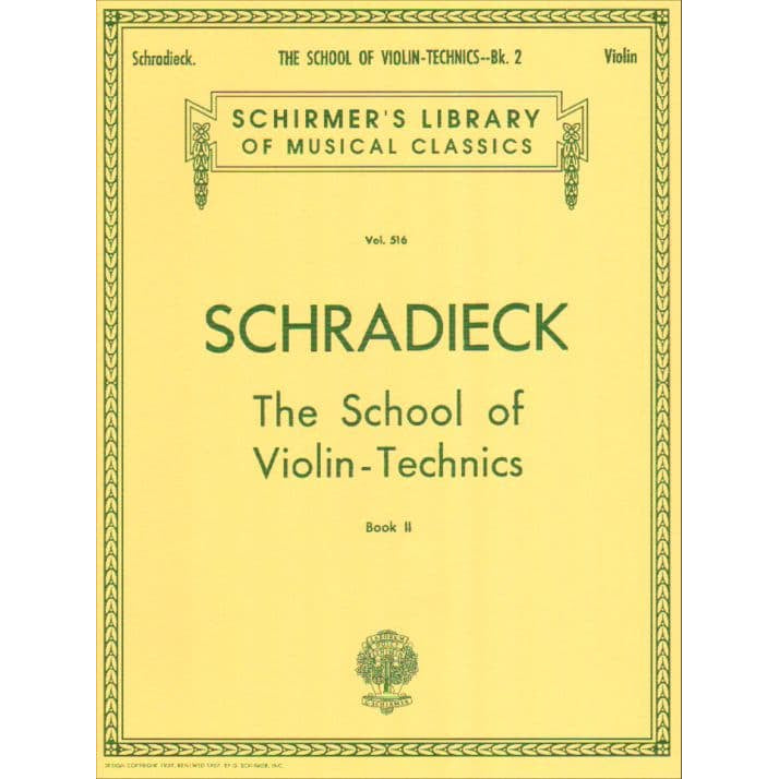 Schradieck, Henry - School of Violin-Technics, Book 2 - G Schirmer