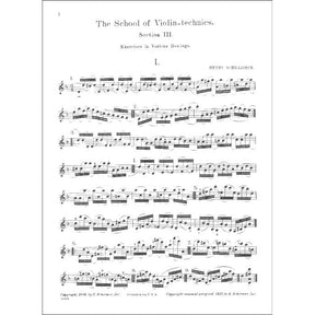 Schradieck, Henry - School of Violin-Technics, Book 3 - G Schirmer