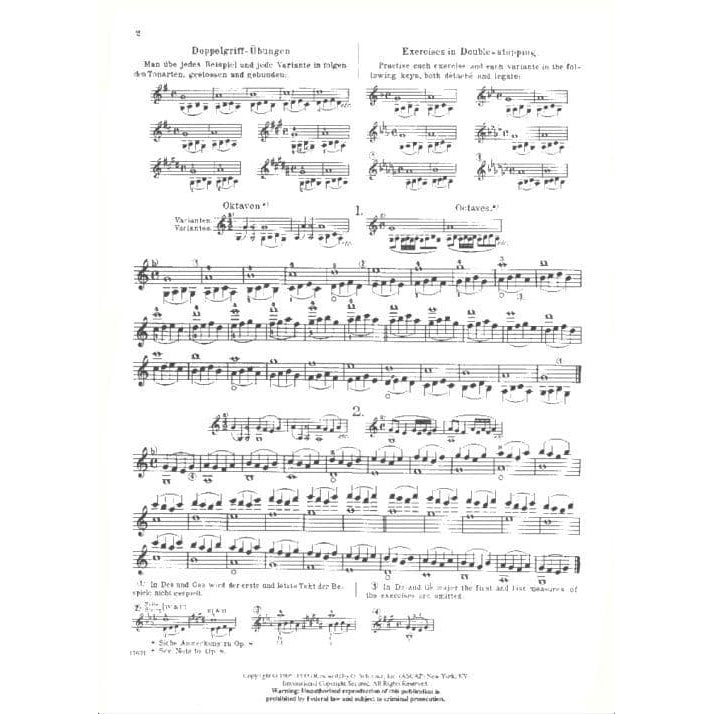 Sevcik, Otakar - Preparatory Exercises In Double-Stopping, Opus 9 - for Violin - G Schirmer