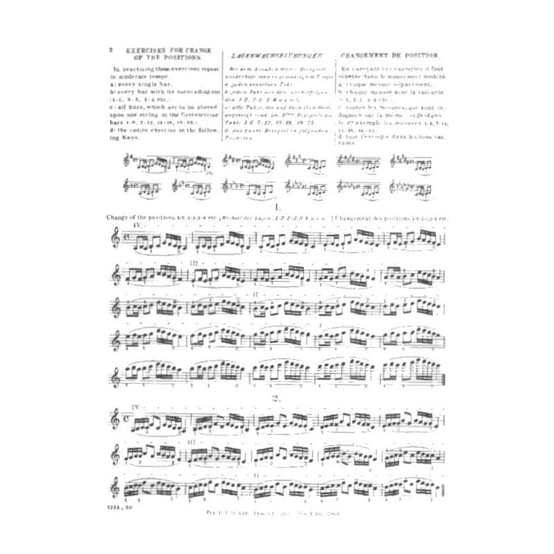 Sevcik, Otakar - Shifting the Position & Preparatory Scale Studies Op 8 - Violin - published by Carl Fischer