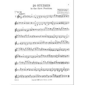 Sitt, Hans - 100 Etudes, Op 32 Book 1 - Violin - Carl Fischer