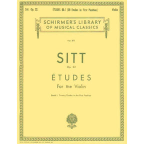 Sitt, Hans - 20 Etudes for Violin, Op 32 Book 1 - Violin - G Schirmer