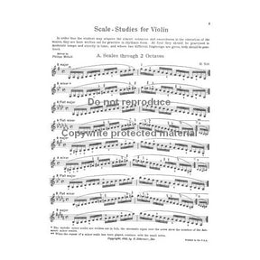 Sitt, Hans - Scale Studies - Violin - published by Carl Fischer