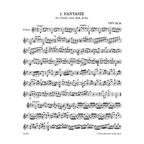 Telemann, Georg Philipp - 12 Fantasias, TWV 40:14-25 - Violin solo - published by Barenreiter
