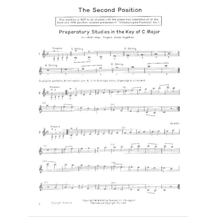 Introducing the Positions, Volume 2 - Violin - edited by Harvey Whistler - published by Rubank Publications