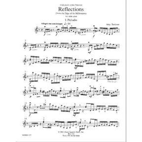 Barlowe, Amy - Reflections from the Edge of the Millenium for Solo Violin - Black Squirrel Publication