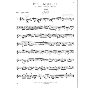 Wieniawski, Henryk - Ecole Moderne, Op 10 - Solo Violin - edited by Ivan Galamian - published by International Music Company