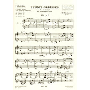 Wieniawski, Henryk - Etudes-Caprices, Op 18 - Violin - edited by A Lefort - published by Edition Durand