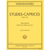 Wieniawski, Henryk - Etudes Caprices, Op 18 - Violin solo with optional 2nd Violin part - edited by Josef Gingold - International Music Company
