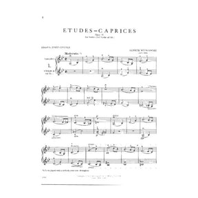 Wieniawski, Henryk - Etudes Caprices, Op 18 - Violin solo with optional 2nd Violin part - edited by Josef Gingold - International Music Company