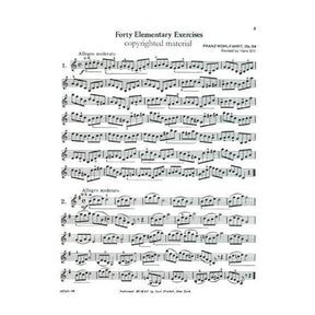 Wohlfahrt, Franz - 40 Elementary Etudes for Violin, Op 54 - edited by Sitt and Sharp - Carl Fischer