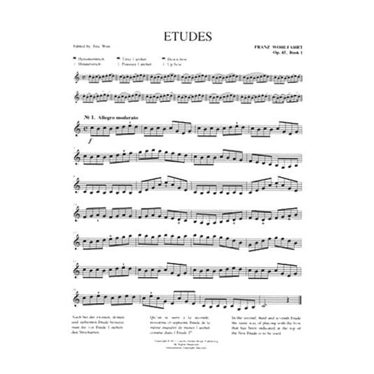 Franz Wohlfahrt - 60 Etudes for Violin, Op 45 Book 1 - Violin - Eric Wen - Lauren Keiser Publishing