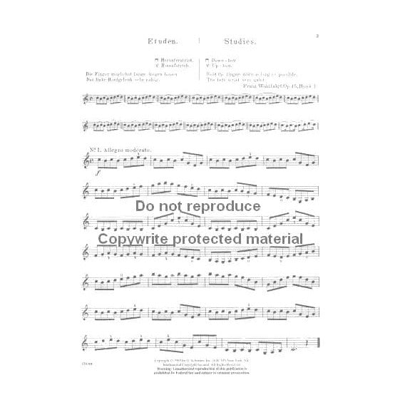 Franz Wohlfahrt - 60 Etudes for Violin, Op 45 Book 1 - Violin - Blay - Schirmer