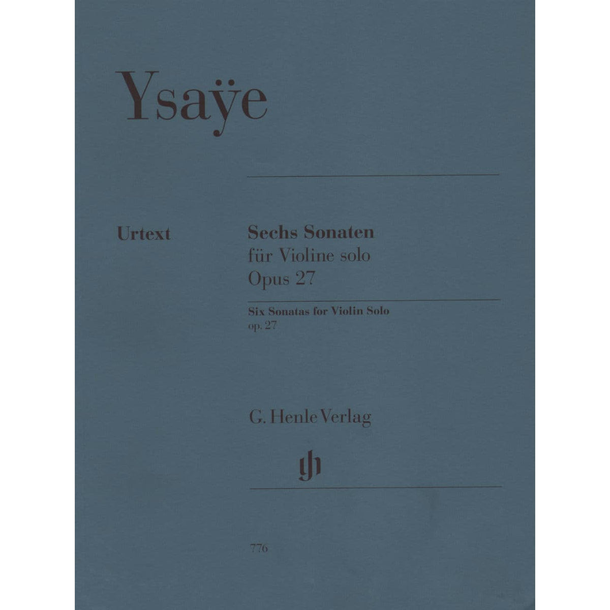 Ysaye Six Sonatas Op. 27 Sheet Music