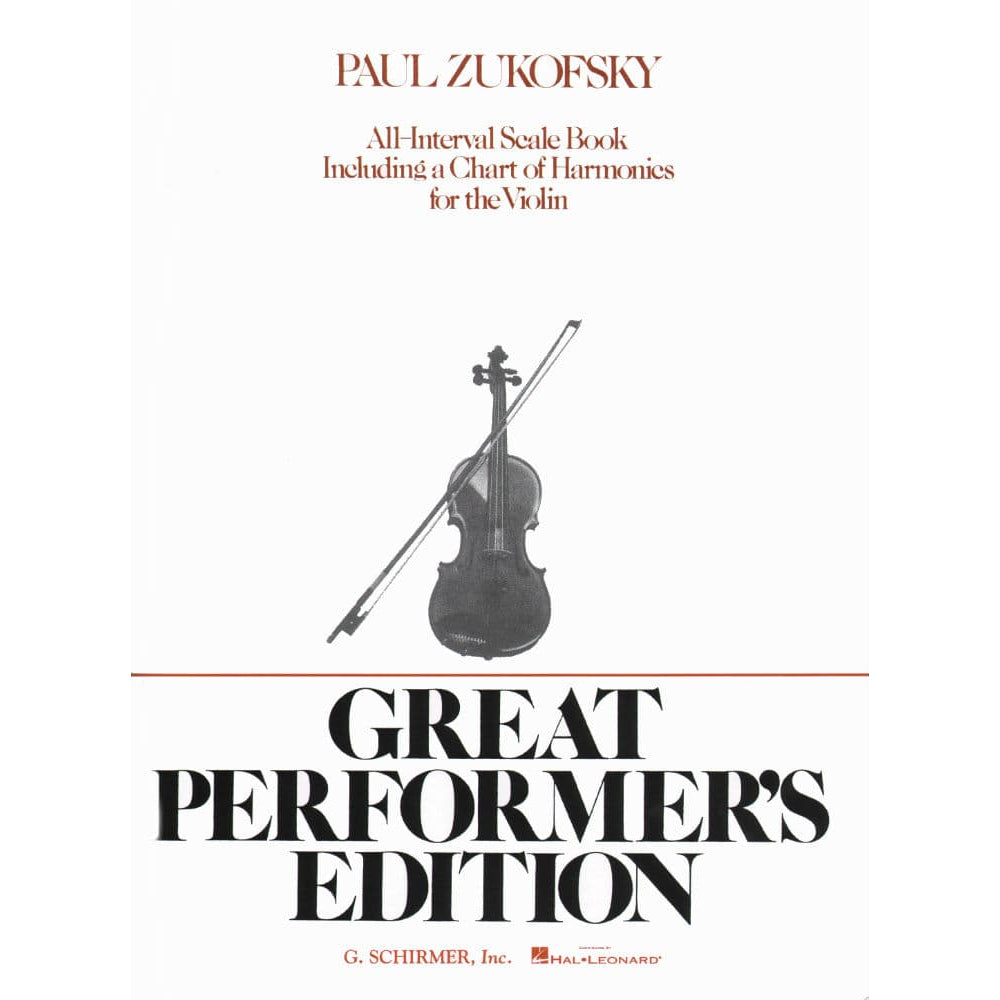 Zukofsky - All Interval Scale Book for Violin Published by G Schirmer