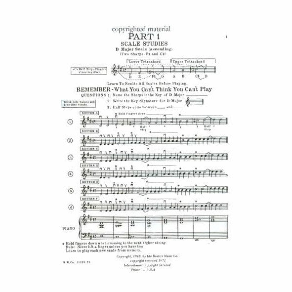 Paul Herfurth - A Tune a Day: A Beginning Scale Book - Violin - Boston Music Company/Hal Leonard