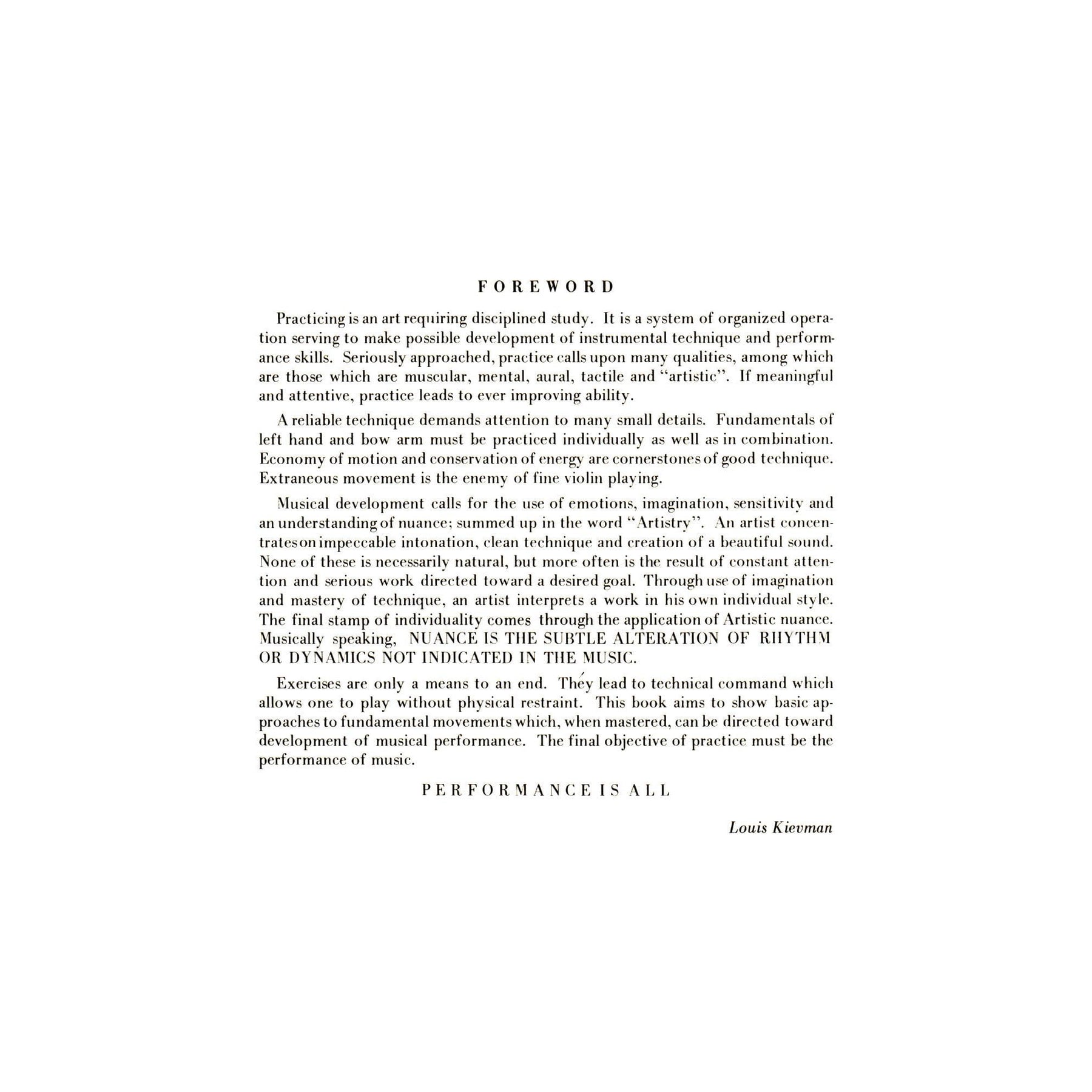 Virtuoso Violin Technique, A Systematic Approach - for Violin - by Louis Kievman - Kelton Publications