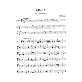 Sevcik, Otakar - 40 Variations Op 3 For Violin Published by Bosworth and Co