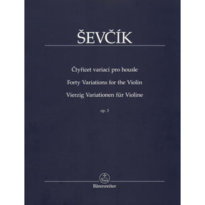 Sevcik, Otakar - 40 Variations Op 3 for Violin - Barenreiter