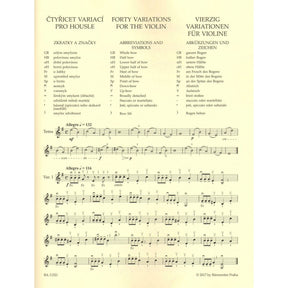 Sevcik, Otakar - 40 Variations Op 3 for Violin - Barenreiter